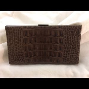 Banana Republic Faux alligator clutch